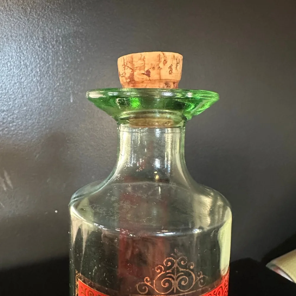 vintage Old Fitzgerald bourbon glass decanter